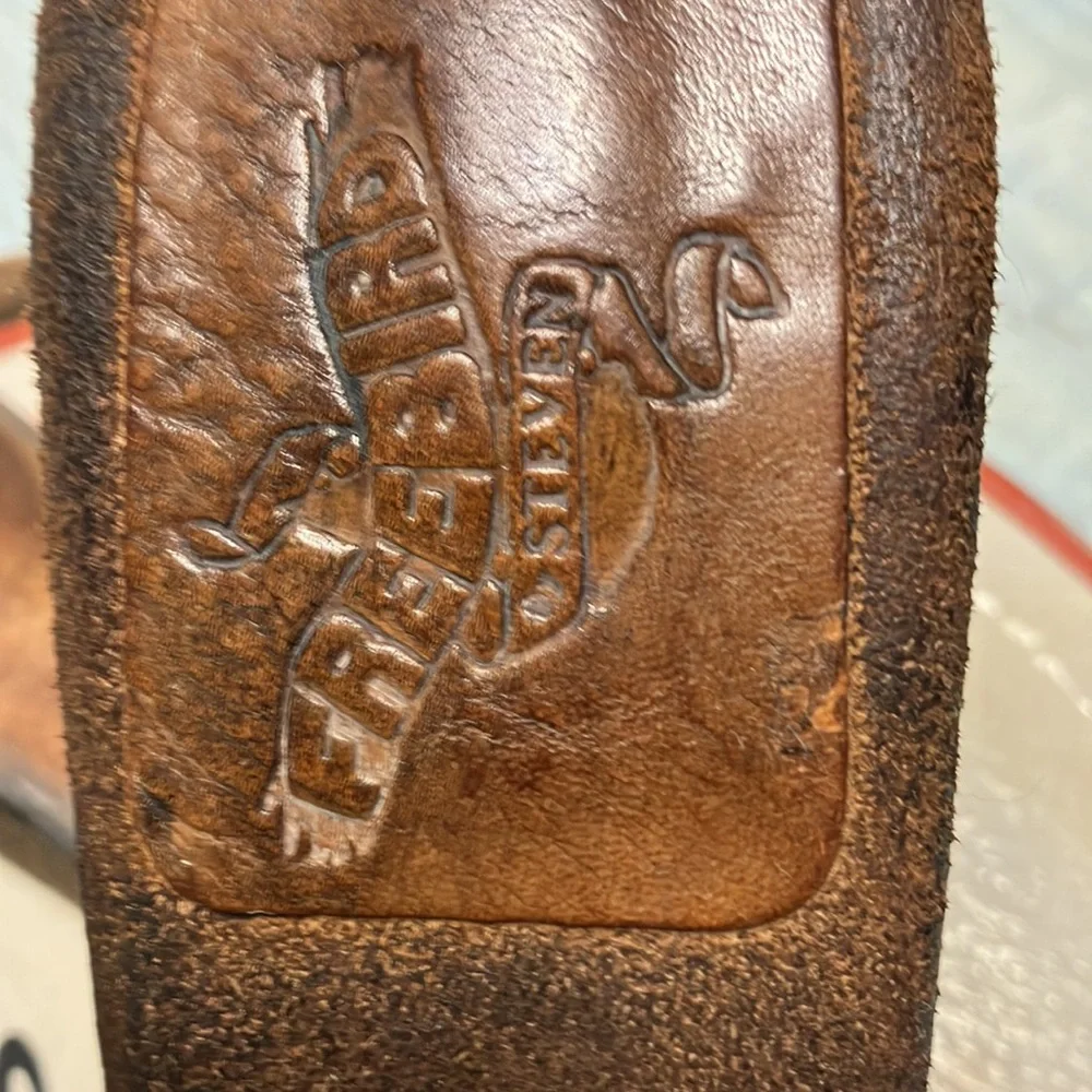 Vintage Freebird wood heels 10 leather upper - Picture 4 of 5